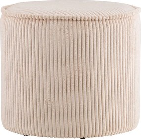 Beżowy sztruksowy puf Taupo – House Nordic