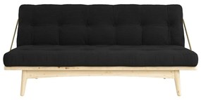 Sofa rozkładana ze sztruksową tapicerką Karup Design Folk Raw/Charcoal