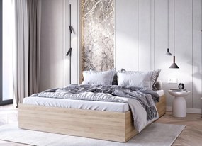 Łóżko skrzyniowe z pojemnikiem dąb sonoma 160x200 P7-C64