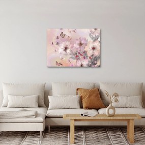 Obraz - Kolaż artystyczny z motylami (70x50 cm)