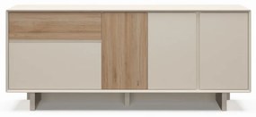 Beżowo-naturalna komoda w dekorze dębu 180x76x45 cm Carpi – Marckeric