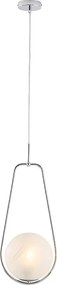 Lampa wisząca Afrodyta z chromowanego żelaza 1 lampa z kulą dm.20 159 Ø24 BL286-S1-CR