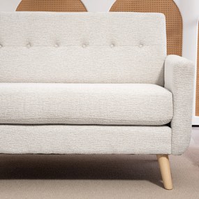 HOMCOM Sofa Dwuosobowa, Komfortowa, 134x71x82 cm, Beżowa