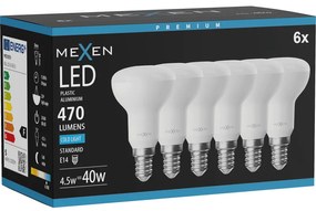 Mexen Nova 6x żarówka LED E14, R50, 4,5W, Zimna - 6500K, 470 lm - L103-E14-0565-01x06