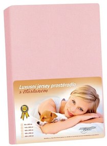 Prześcieradło z elastanu Jersey w kolorze różowym, 90 x 200 cm