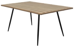 Autronic Stół ogrodowy, metal, polywood, brązowy,A Z-F1407 NAT