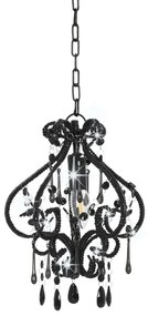 Czarna lampa sufitowa z koralikami - EX168 Pergio 21X