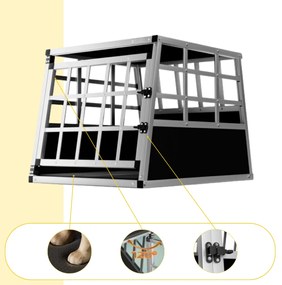 Jurhan Transporter dla psa BRUNO, 66x90x72cm, srebrna/czarna