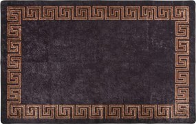 Stylowy prostokątny czarny dywan 190x300 cm Dąb A5-S21