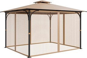 Namiot Ogrodowy SucceBuy Zamienny Ekran do Altany Ogrodowej 304.8 x 365.76 x 222.5 cm, Tylko Siatka