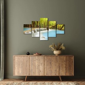 Obraz wodospadu Huai Mae Kamin w lesie (125x70 cm)