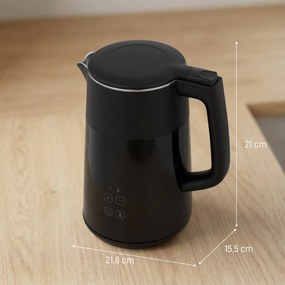 HOMCOM Elektryczny czajnik, 1,7 l, szybkie gotowanie, 2200 W, z wyświetlaczem LED, funkcją podtrzymywania ciepła, zabezpieczeniem przed suchobiegiem, bez PTFE | Aosom PL