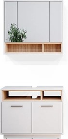 Zestaw mebli łazienkowych biały 80x40x64 beatrice