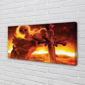 Duży obraz na płótnie Straszna Postać z Mieczem