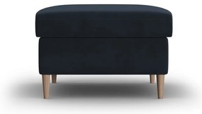 Ciemnoniebieski aksamitny podnóżek Kyoto – Cosmopolitan Design