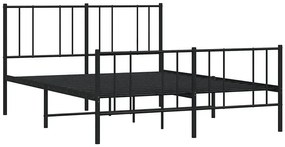 Czarne metalowe łóżko małżeńskie w stylu loft 140x200cm - Quzi