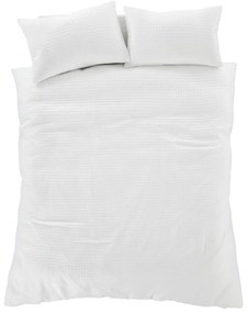 Biała pościel dwuosobowa 230x220 cm Muscat Waffle – Pineapple Elephant