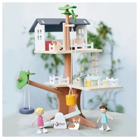 Classic world drewniany domek na drzewie dla lalek 31 el.