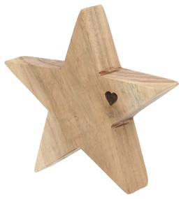 Dekoracja Wooden Star I 15x4x15 cm