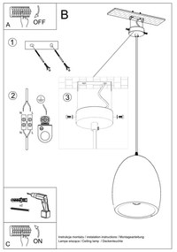 Biała lampa wisząca z ceramicznym kloszem ø 30 cm Fonsie – Nice Lamps