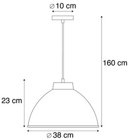 skandynawska lampa wisząca szara - Anterio 38 Basic Rustykalny / Vintage Oswietlenie wewnetrzne