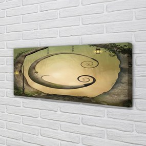 Obraz drukowany na płótnie Las Drzew i Świateł