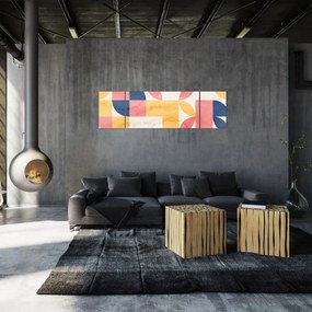 Obraz - Abstrakcja z wzorami retro (170x50 cm)