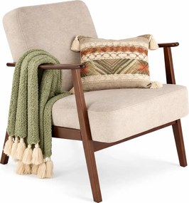 Beżowy tapicerowany fotel lisek C5-N47