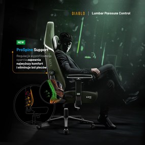 Fotel gamingowy Diablo X.Eye Prime, Normal Size, Gothic Green