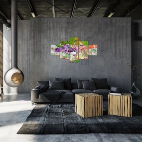 Obraz abstrakcji - malarstwo (125x70 cm)