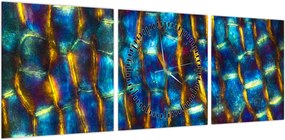 Obraz - Ściana komórkowa (z zegarem) (90x30 cm)