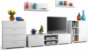 Meblościanka Komplet Biały Mebli Do Salonu S5-B03