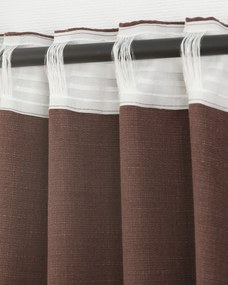 Zasłona BASIC na taśmie marszczącej 140x280cm wrzosowy brąz 1 szt.