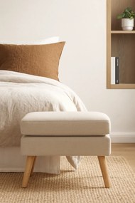 Czarna pufa podnóżek do salonu i sypialni H4-B60