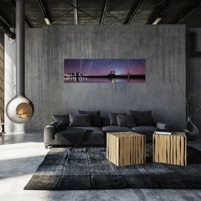 Obraz nocnego nieba z gwiazdami (170x50 cm)