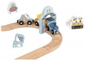 Tooky toy drewniana kolejka kosmiczna zestaw tory