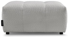 Jasnoszary podnóżek z materiału bouclé Roxelane – Bobochic Paris