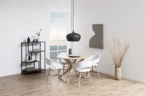 Designerski stół fornirowany z okrągłym blatem Duncan