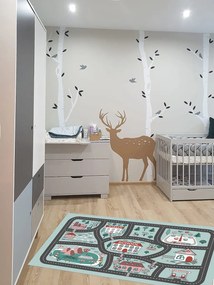 Dywan dla dzieci ultra miękki 100x150 Miasto