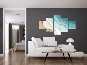 Abstrakcyjny obraz wybrzeża morskiego (125x70 cm)