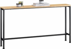 SoBuy Konsola do przedpokoju Czarny 120x20x80cm Przemysłowy FSB19-XL-SCH