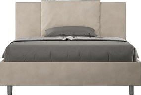 Łóżko bez stelaża tapicerowane 140x210 microfibra piaskowy Antea