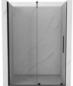 Mexen Velar drzwi prysznicowe rozsuwane 130 cm, transparent, czarne - 871-130-000-01-70