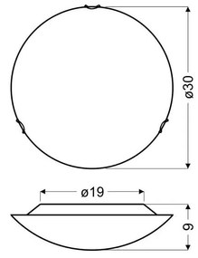 Biała lampa sufitowa ze szklanym kloszem ø 30 cm Circle – Candellux Lighting