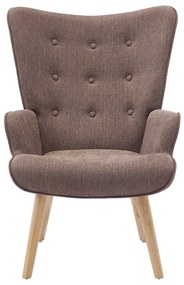 Fotel tapicerowany taupe - VATELY