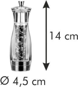Tescoma Virgo młynek do pieprzu 14 cm, 14 cm