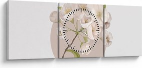 Obraz - Rozkwitaj z wdziękiem N⁰2 (z zegarem) (90x30 cm)