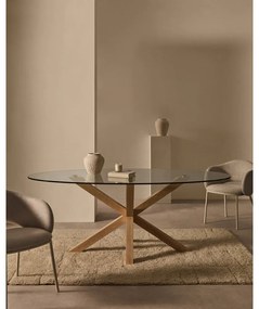 Stół ze szklanym blatem 100x200 cm Argo – Kave Home