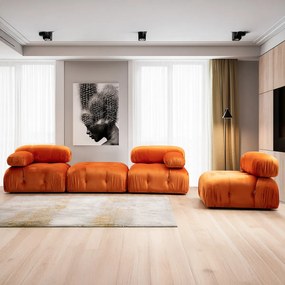 Taburette Bubble Pouffe Orange