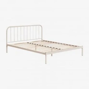 Żelazne Łóżko Asteri Kremowa Tapioca & 160 X 200 Cm - Sklum